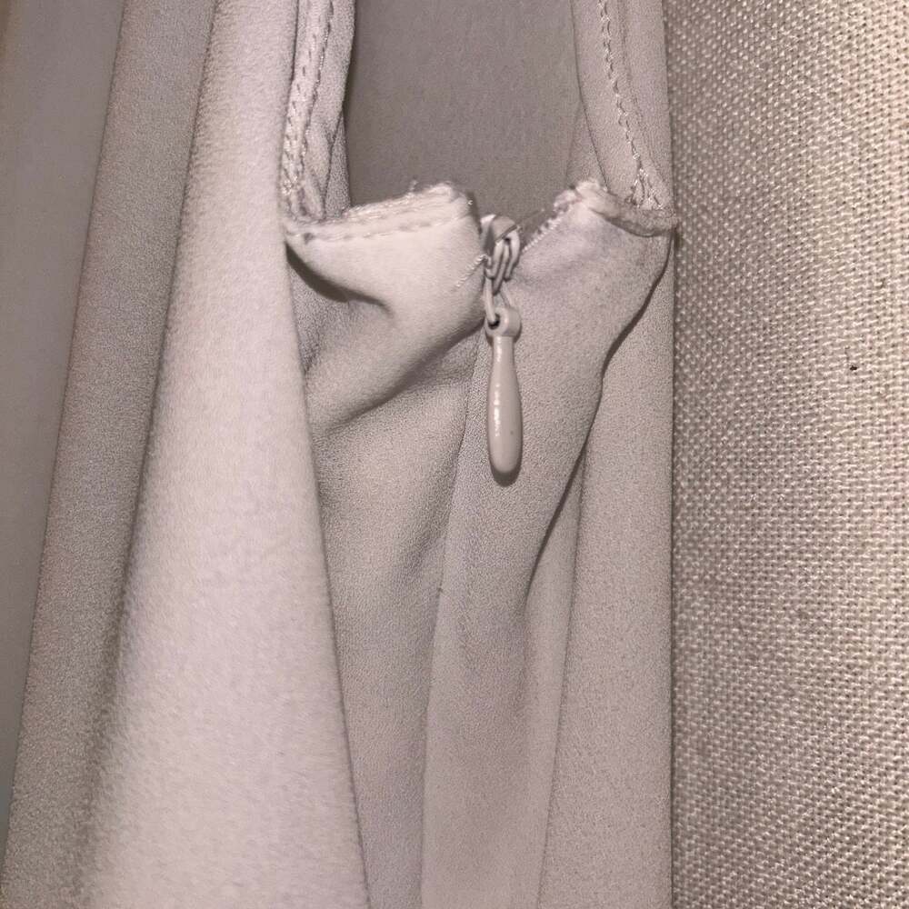 Zara Basic Collection White Asymmetrical Draped V… - image 3